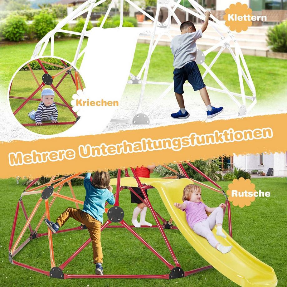 Northix Kletterkuppel mit Rutsche für Kinder  