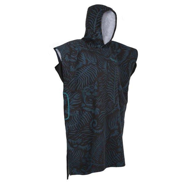 Image of Surf-poncho 550 Kinder (135–160 Cm) Tiger Unisex Schwarz / Blau ONE SIZE