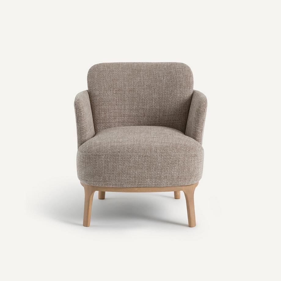 AM.PM Sessel aus meliertem Stoff und massiver Eiche  