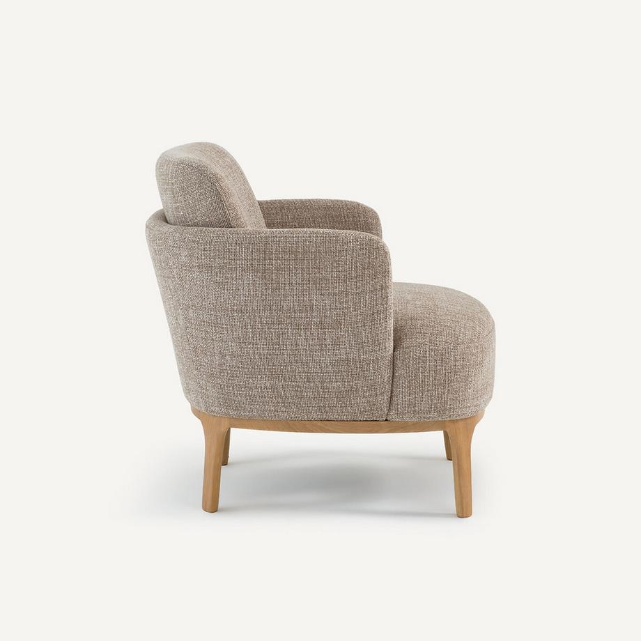 AM.PM Sessel aus meliertem Stoff und massiver Eiche  
