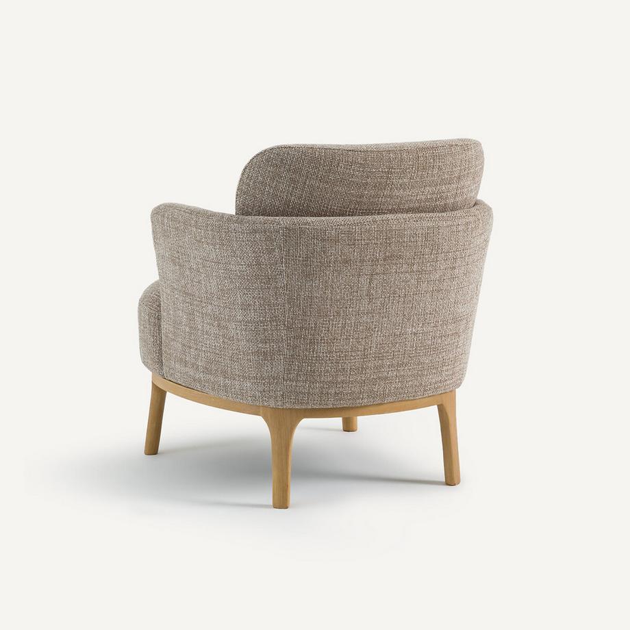 AM.PM Sessel aus meliertem Stoff und massiver Eiche  