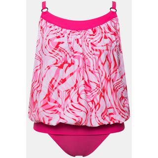 Ulla Popken  Tankini con design astratto, coppe morbide, orlo elastico e materiale riciclato 