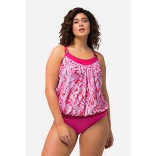 Ulla Popken  Tankini con design astratto, coppe morbide, orlo elastico e materiale riciclato 