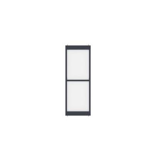 Vente-unique Parete divisoria interna vetrata L88 x H245 cm in alluminio Antracite - altezza regolabile - SAGAR  