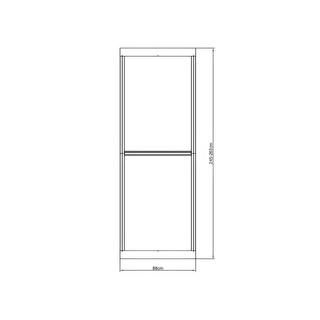 Vente-unique Cloison de séparation d'intérieur vitrée en aluminium L88 x H245 cm anthracite - Hauteur ajustable - SAGAR  