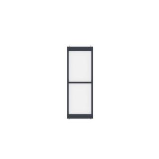 Vente-unique Parete divisoria interna vetrata L88 x H245 cm in alluminio Antracite - altezza regolabile - SAGAR  