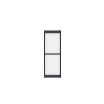 Parete divisoria interna vetrata L88 x H245 cm in alluminio Antracite - altezza regolabile - SAGAR