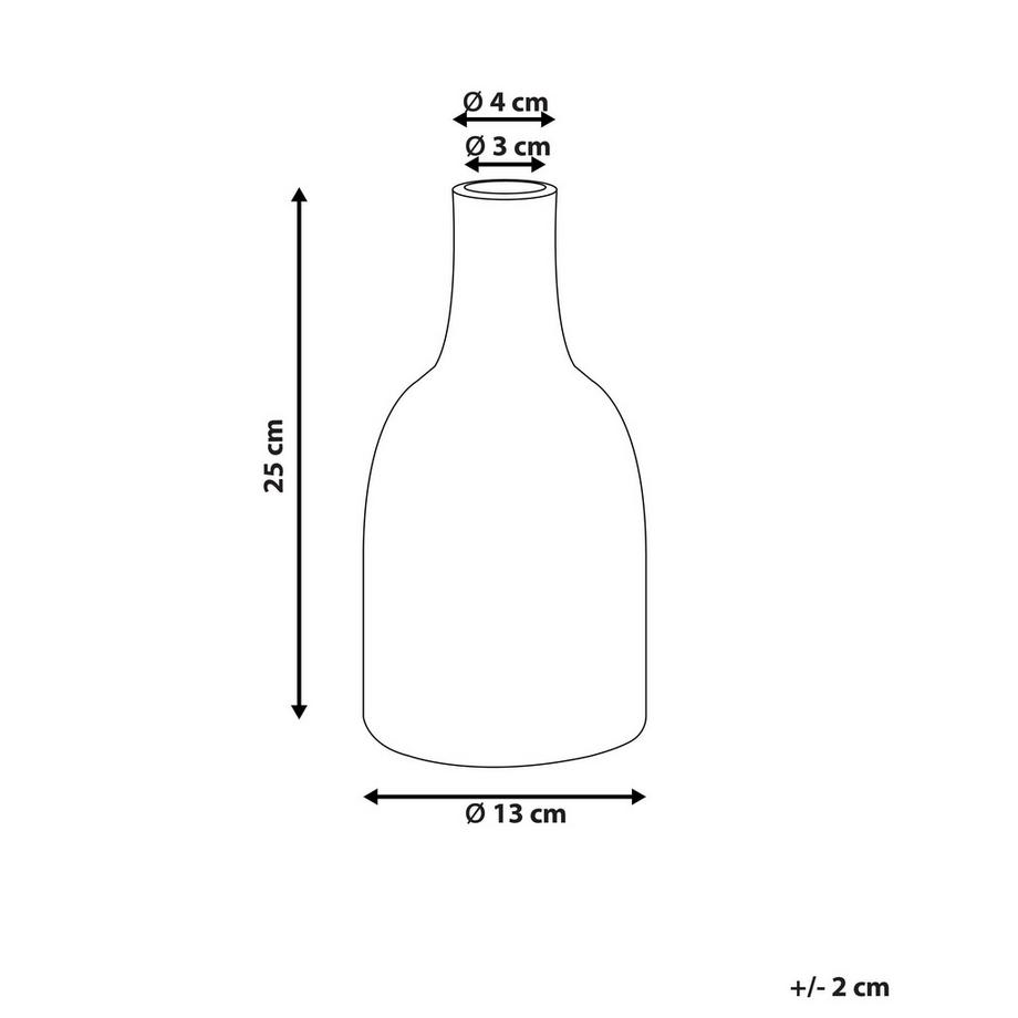 Beliani Vase à fleurs en Grès  ANKON  