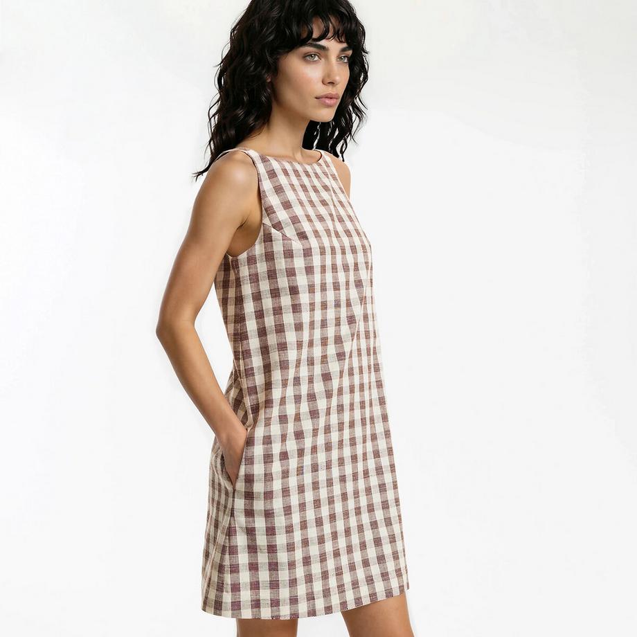 La Redoute Collections Abito corto senza maniche Vichy  