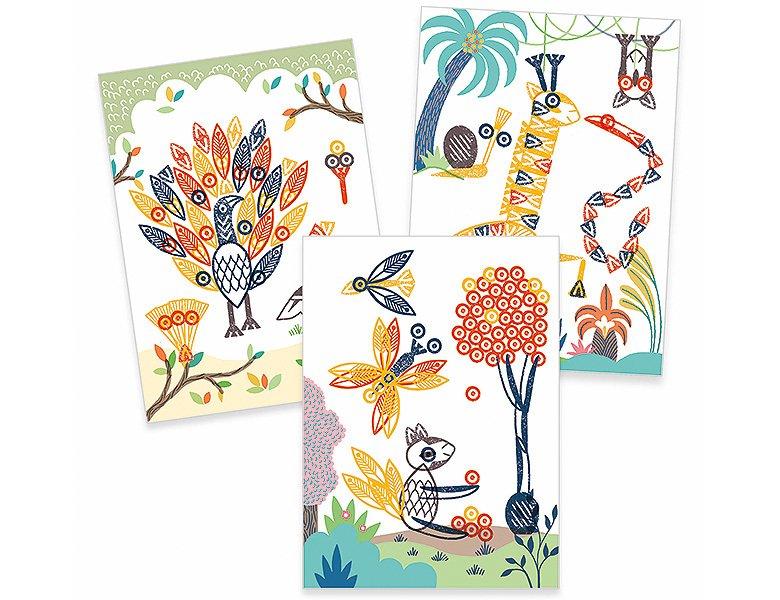 Djeco Kreativ Stempel Überraschende Tiere  