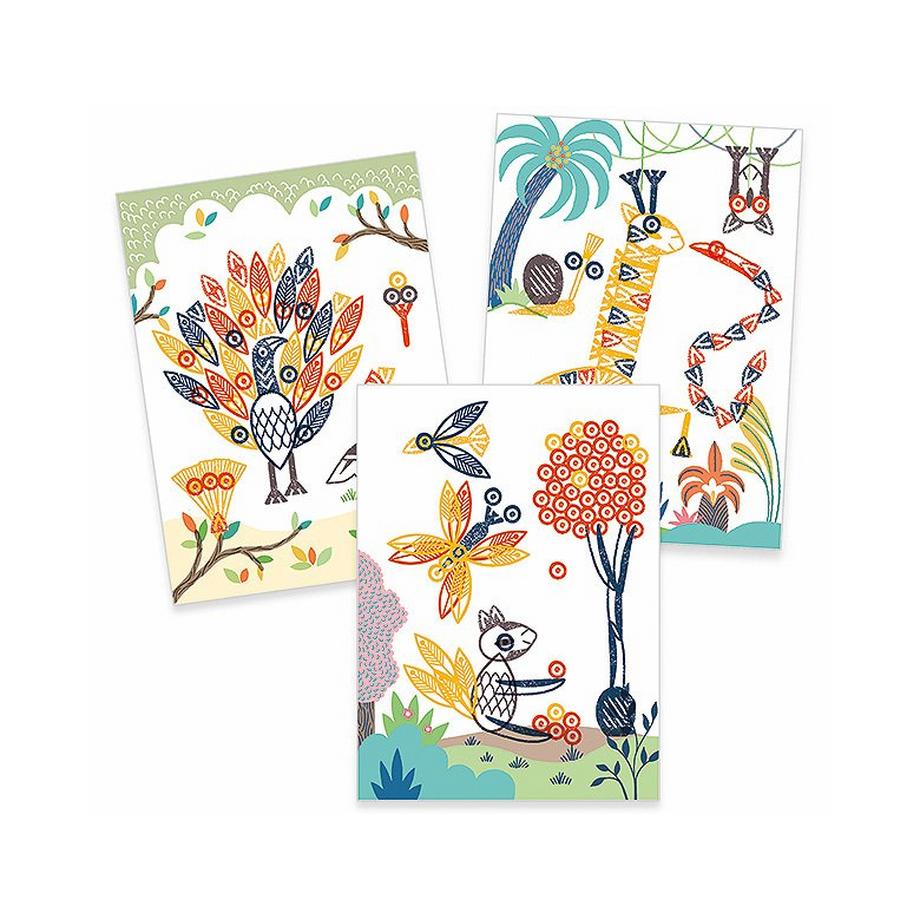 Djeco Kreativ Stempel Überraschende Tiere  