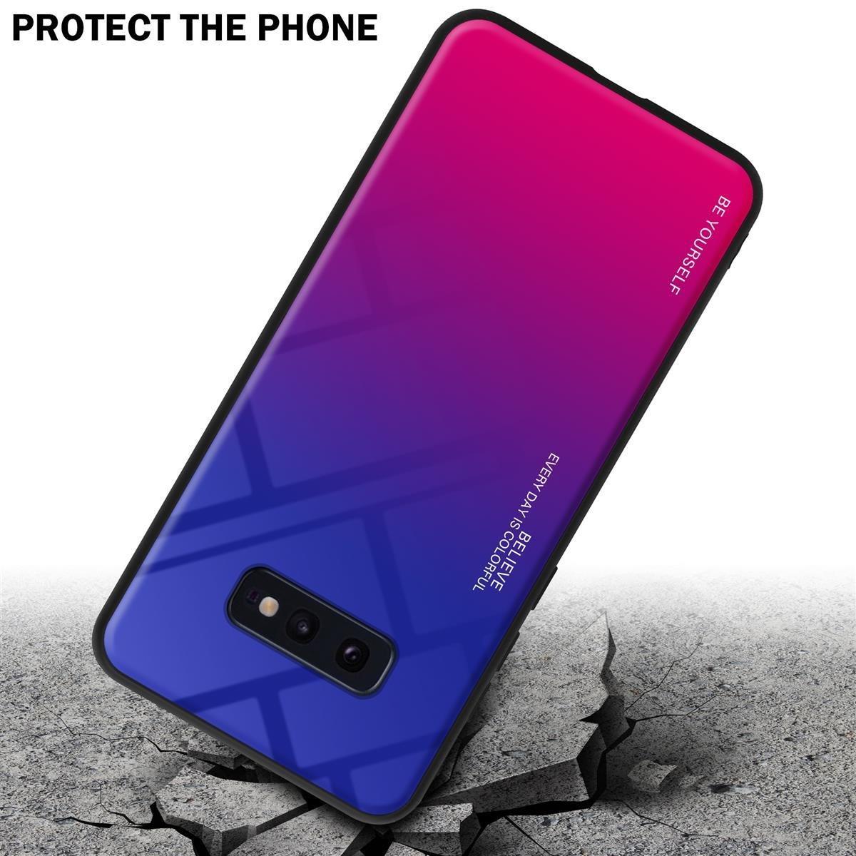 Cadorabo  Housse compatible avec Samsung Galaxy S10e - Coque de protection bicolore en silicone TPU et dos en verre trempé 