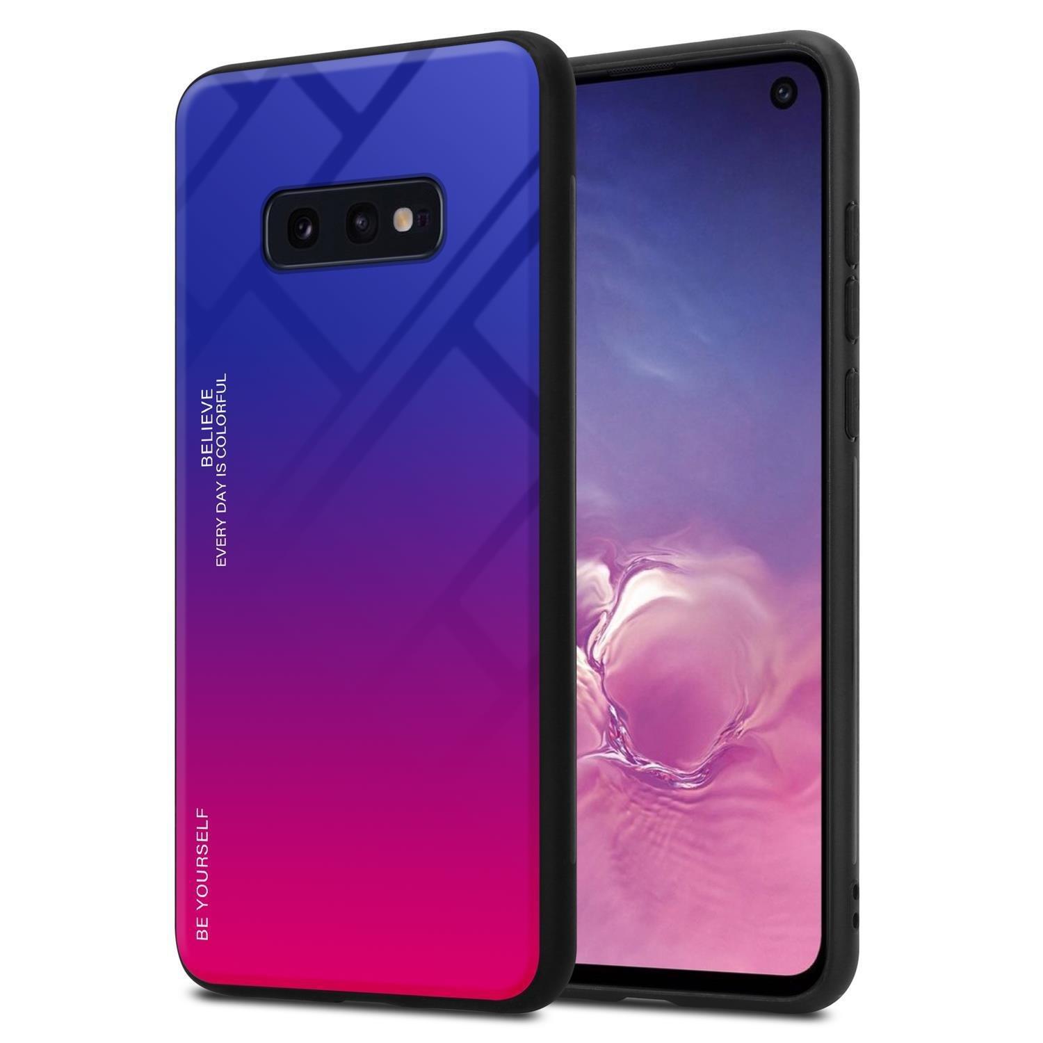 Cadorabo  Housse compatible avec Samsung Galaxy S10e - Coque de protection bicolore en silicone TPU et dos en verre trempé 