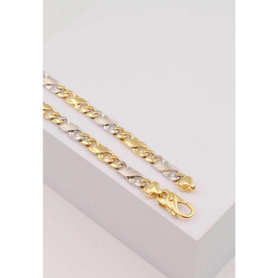 MUAU Schmuck  Bracelet Carrera bicolore jaune/blanc or 750, 19cm, 5mm 