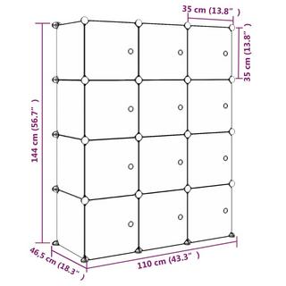 VidaXL Armoire de rangement polypropylène  