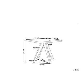 Beliani Table de jardin en Fibre-ciment Industriel OLBIA  