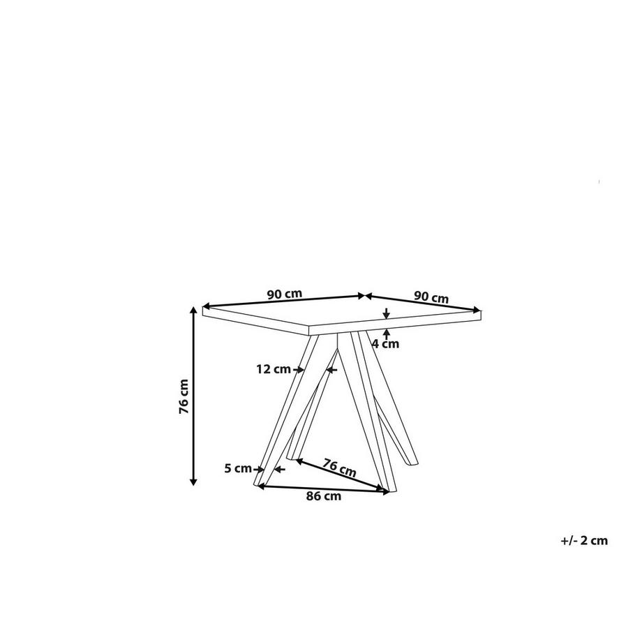 Beliani Table de salle à manger de jardin en Fibre-ciment Industriel OLBIA  