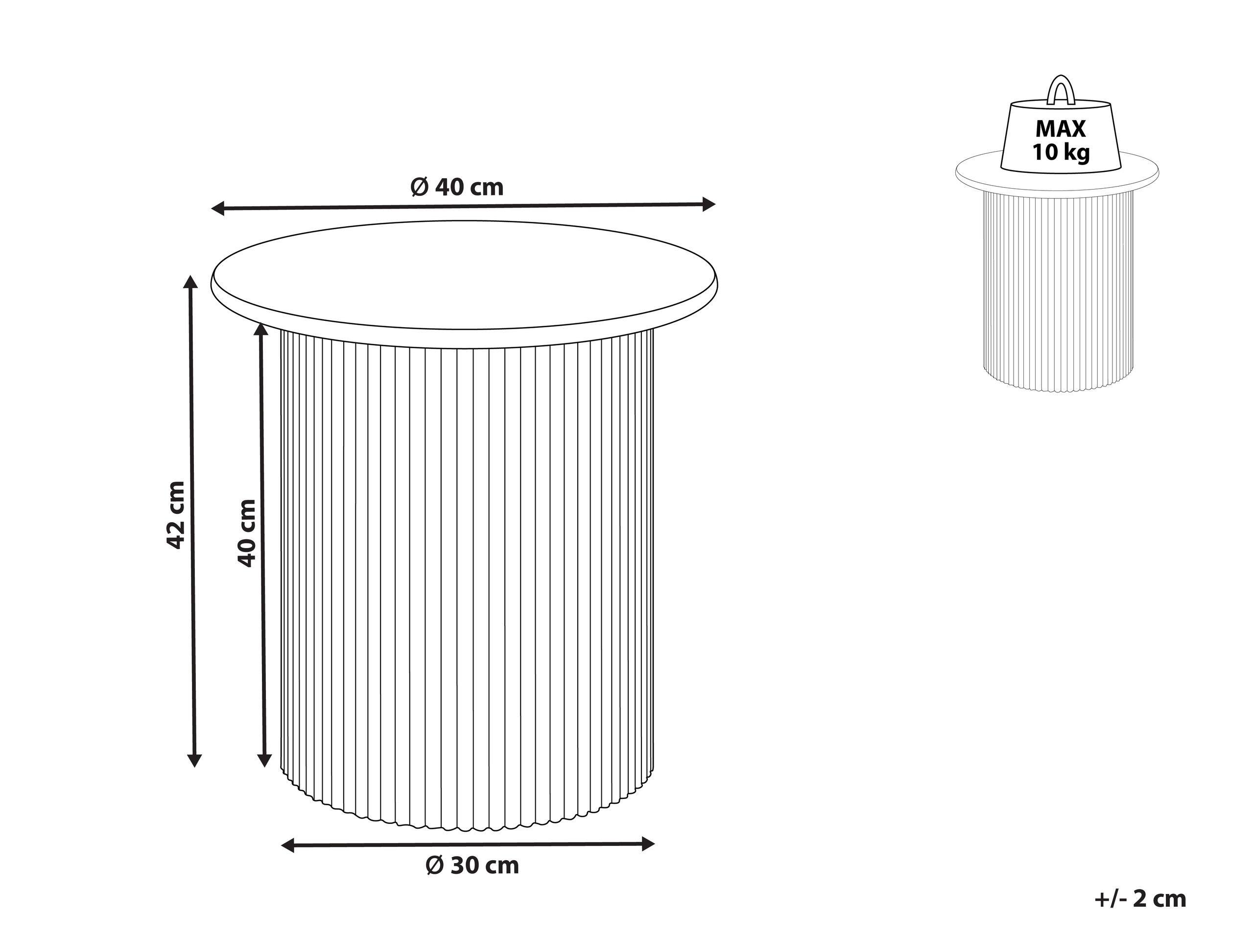 Beliani Table d'appoint en MDF Moderne OLLIE  