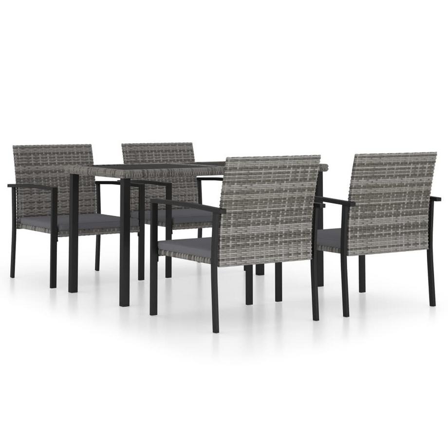 Garten-essgruppe poly-rattan