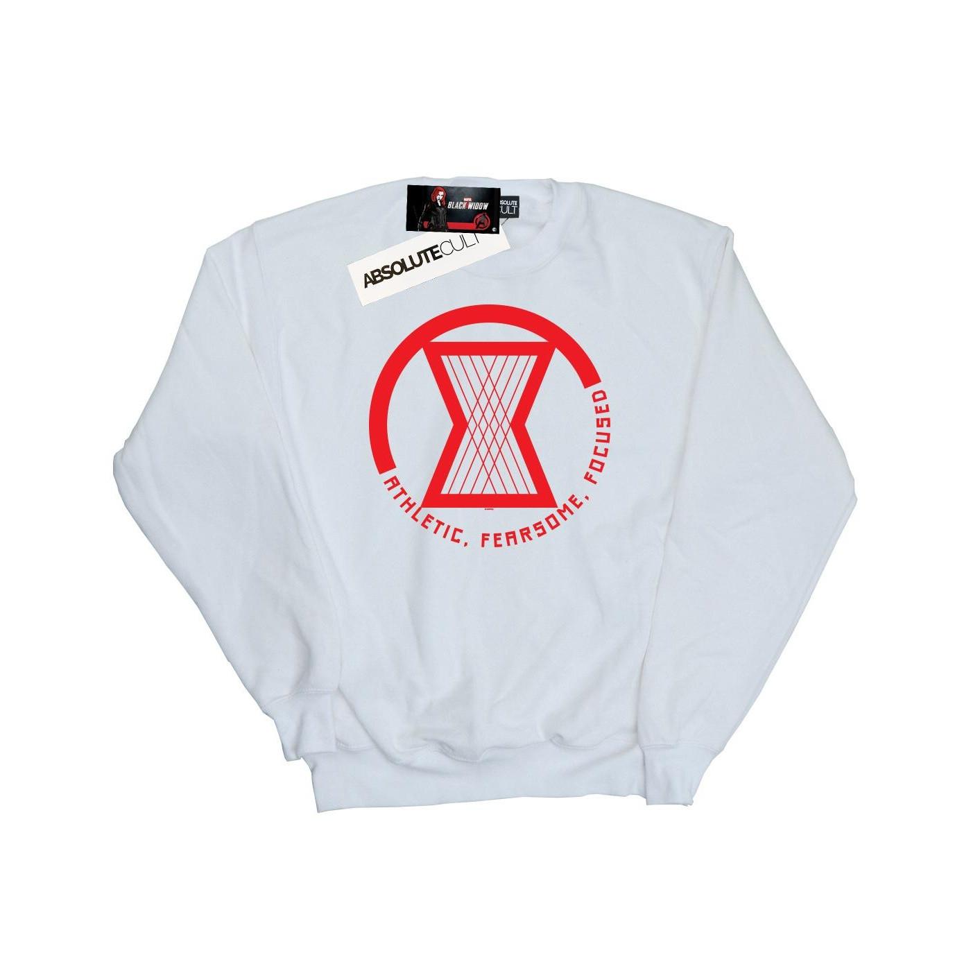 Image of Black Widow Movie Athletic Logo Sweatshirt Damen Weiss XXL
