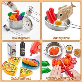 Activity-board  ensemble de jeu de Cuisine pour enfants 52pc avec Nourriture de jeu 