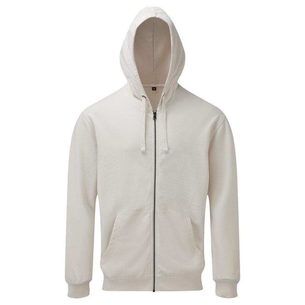 Image of Coastal Vintage Wash Hoodie Mit Durchgehendem Reißverschluss Herren Weiss M