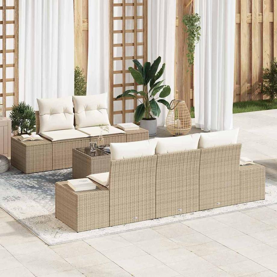 VidaXL Set Divano da Giardino Polyrattan  