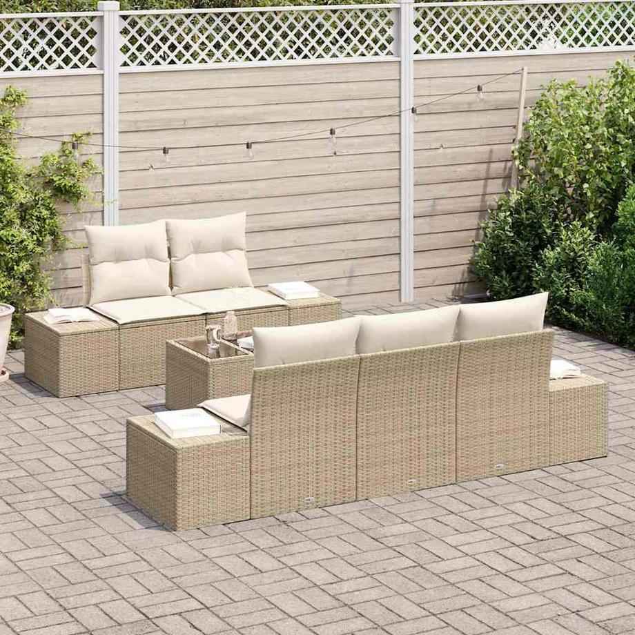 VidaXL Set Divano da Giardino Polyrattan  