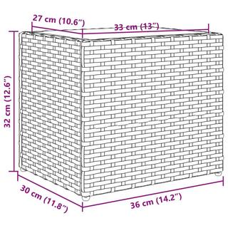 VidaXL Jardinière rotin synthétique  