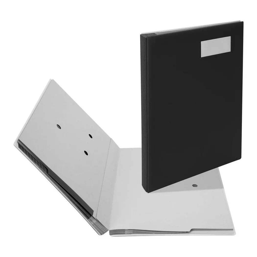 Biella – Unterschriftenmappe Pronto A4 20-teilig, 34cm, Schwarz