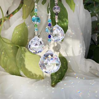 Alopini cristal prisme boule arc-en-ciel verre fenêtre capteur de soleil, 3 pièces  