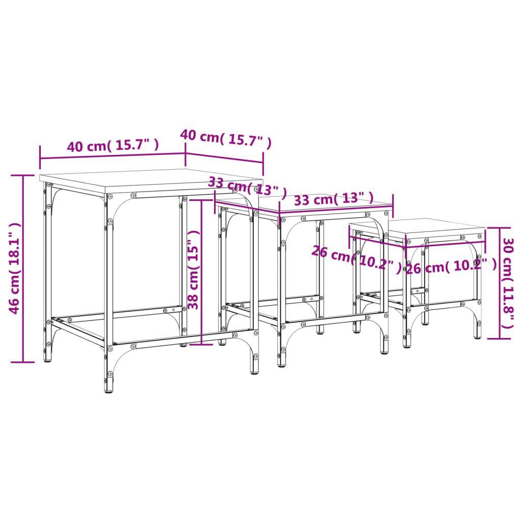 VidaXL tavolino impilabile Legno multistrato  