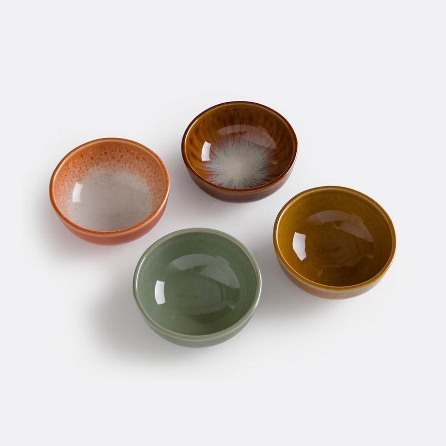 La Redoute Intérieurs Lot de 4 petits bols en grès émail réactif  