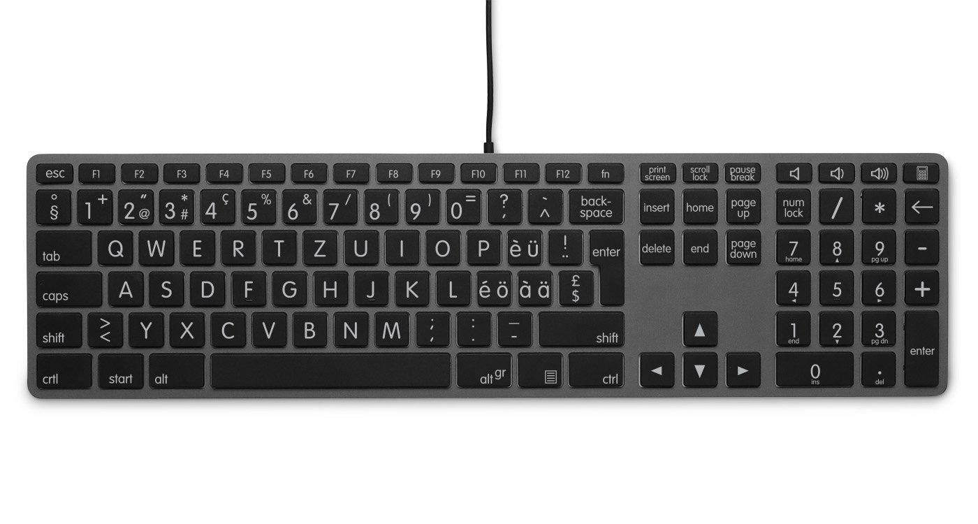 LMP  KB-3421-BIG clavier USB Suisse Gris 