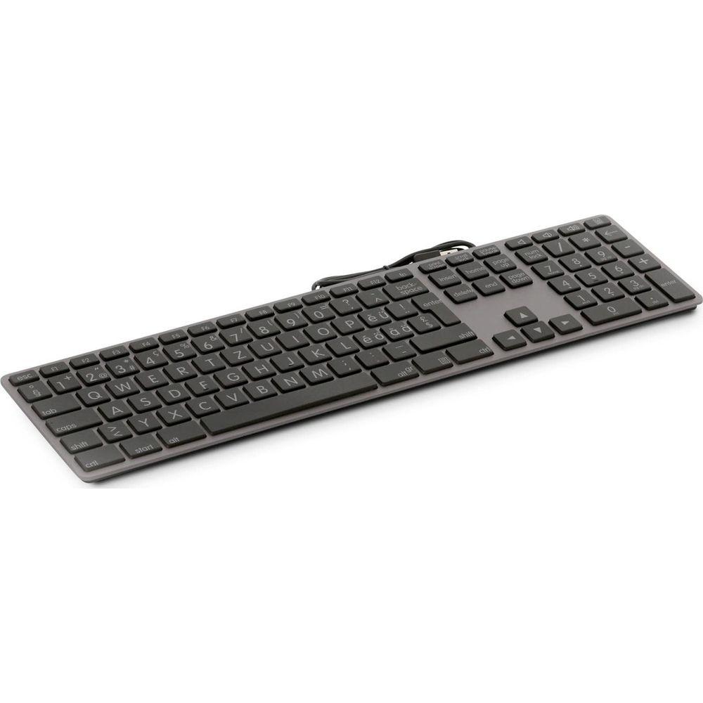 LMP  Tastatur USB Grosse Beschriftung WinOS Grau 