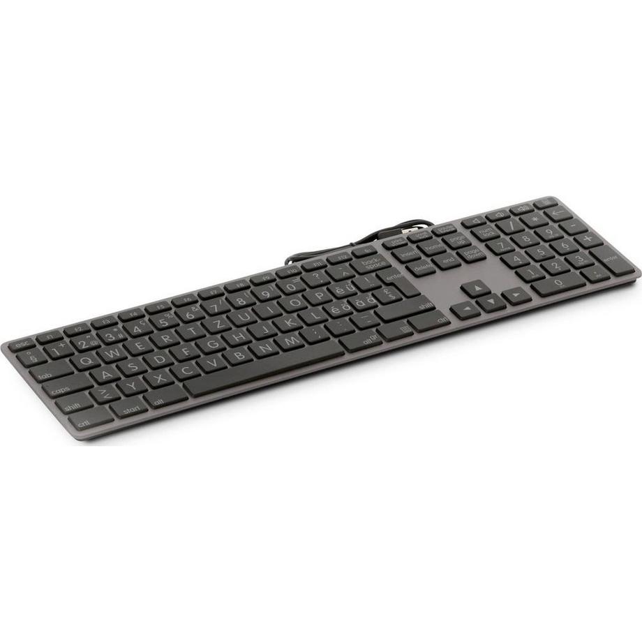 LMP  Tastatur USB Grosse Beschriftung WinOS Grau 