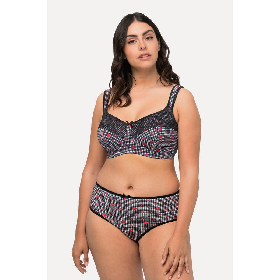 Ulla Popken Reggiseno sostenitivo Pied-de-poule Pizzo Coppa C-E  