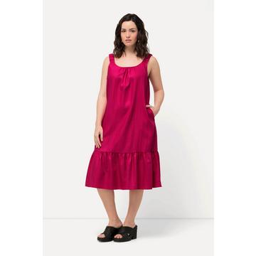 Abito midi dal taglio smanicato con spalline elastiche, scollo rotondo e tasche