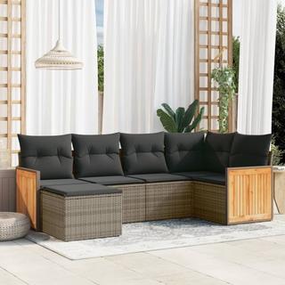 VidaXL set divano da giardino Polirattan  