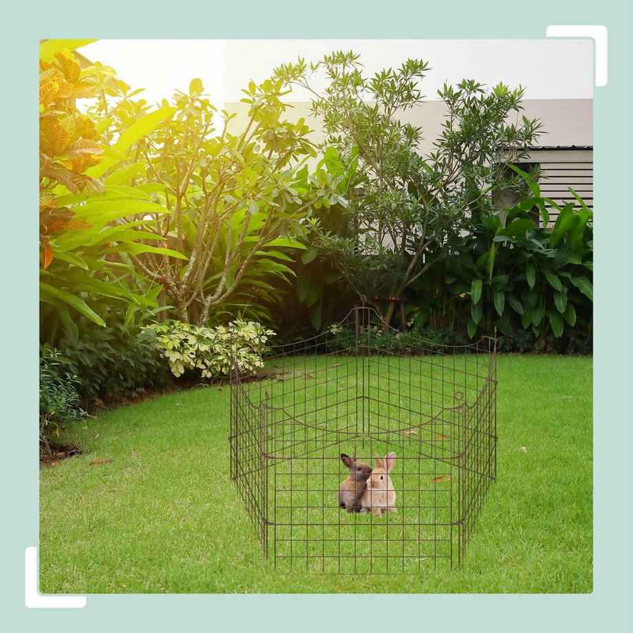 Northix  Teichzaun mit 5 Teilen und Unterbögen 