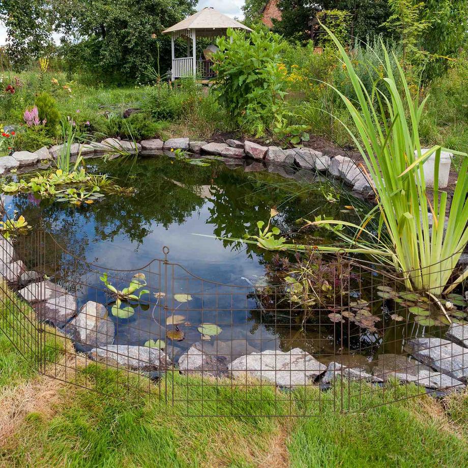 Northix  Teichzaun mit 5 Teilen und Unterbögen 