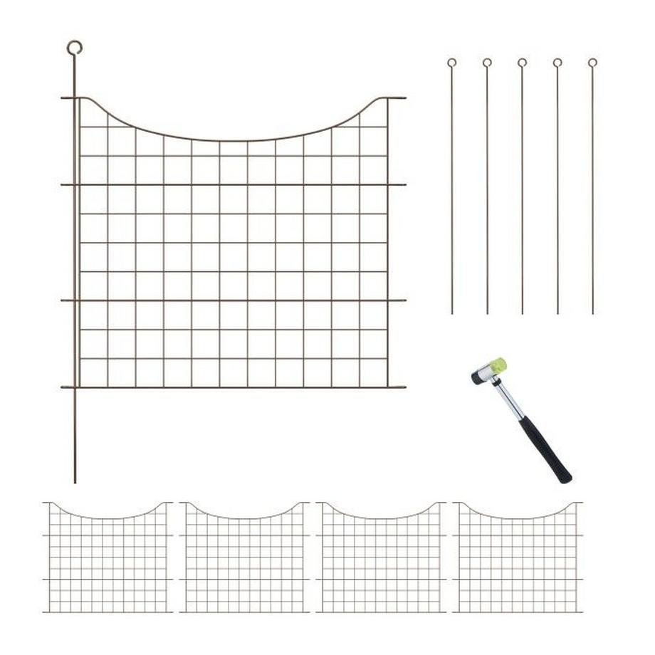 Northix  Teichzaun mit 5 Teilen und Unterbögen 