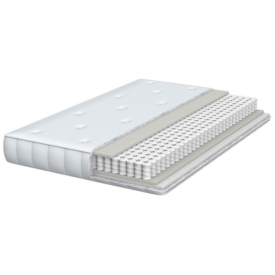 Beliani Taschenfederkernmatratze aus Taschenfedern DUO  