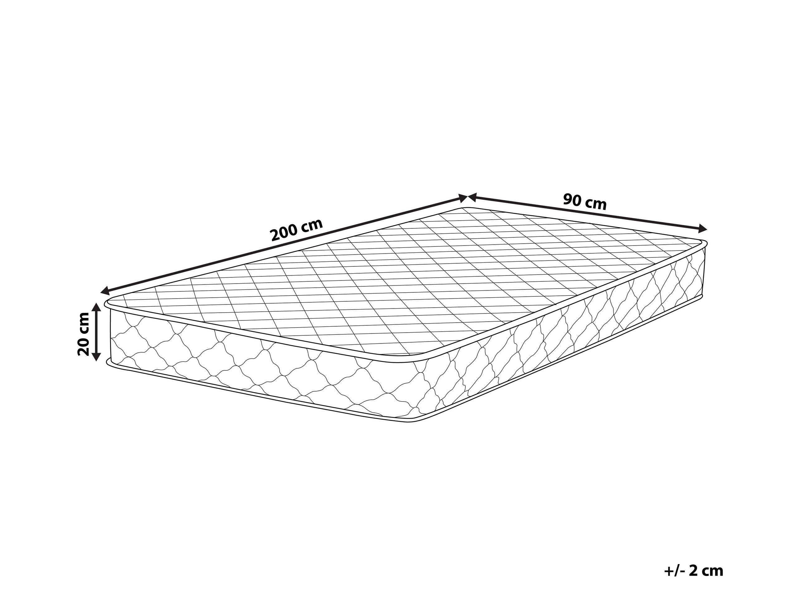 Beliani Matelas à ressorts ensachés en Ressorts ensachés DUO - Moyen  