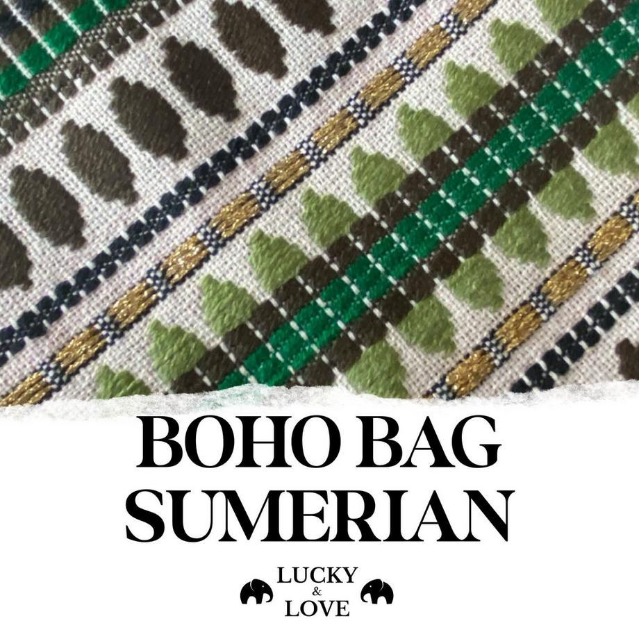 LUCKY & LOVE Borsa a spalla tessuta Sumerian  