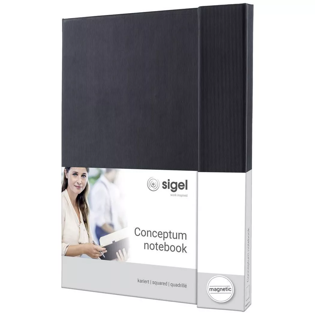 Sigel CO151 CONCEPTUM Notebook Squared Black 97 Sheets A4 Paper Pa...