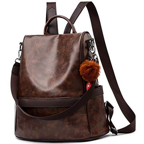 Only-bags.store Weicher PU-Leder-Rucksack Handtasche Umhängetasche Multifunktionale Anti-Diebstahl-Tasche Wasserdichter Rucksack  