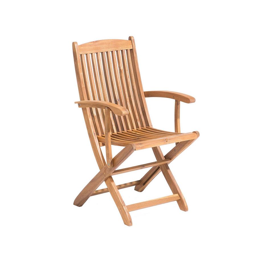 Beliani Gartentisch mit Stühlen aus Akazienholz Klassisch MAUI  