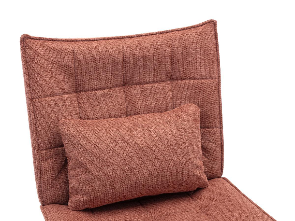 Vente-unique Sessel mit Fußstütze - Stoff - Terracotta - MARACAO  