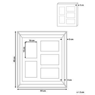 Beliani Cornice per 5 foto en Vetro Glamour SINTA  